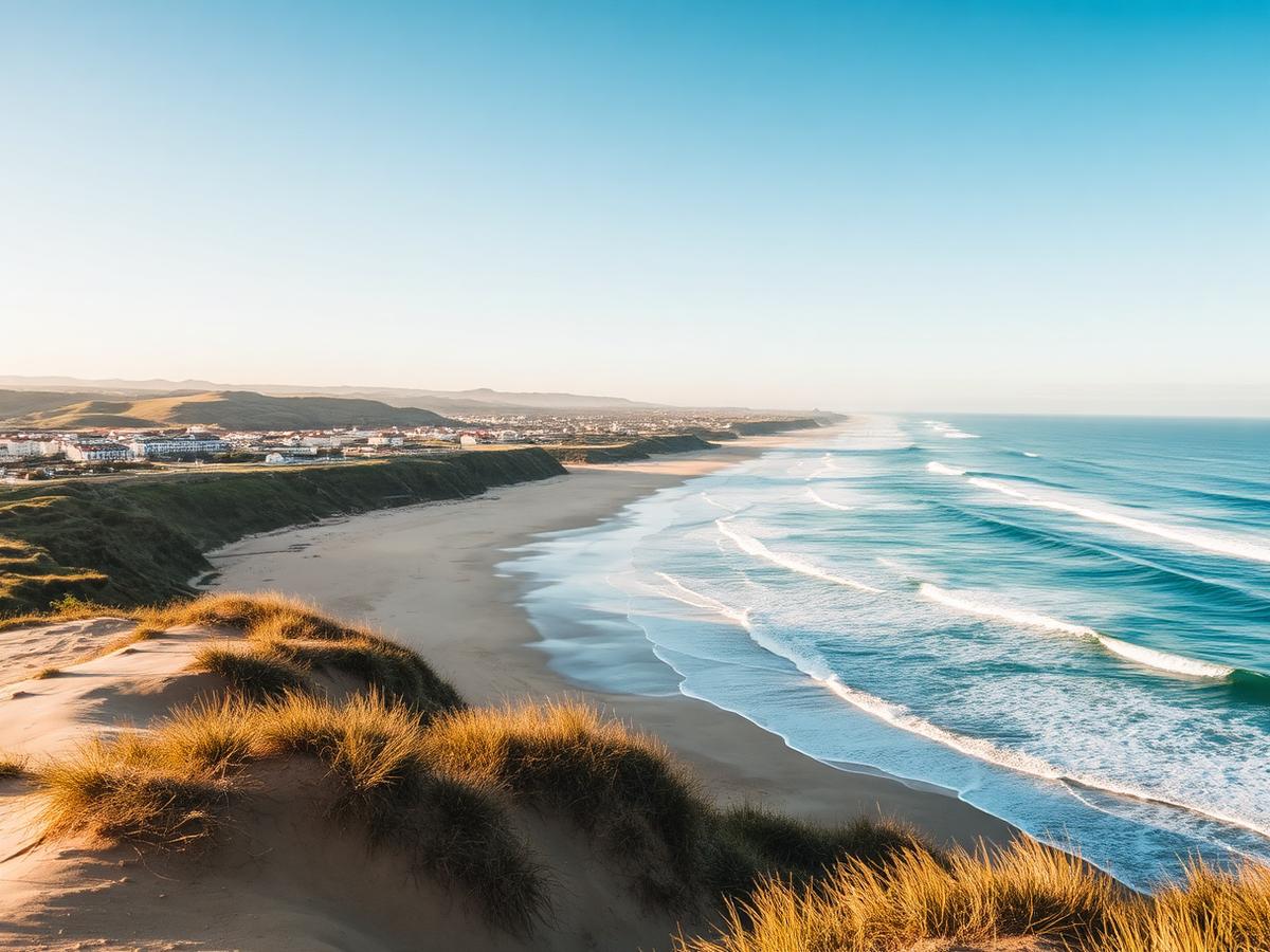 Praia e dunas junto a Baleal e Ferrel, na Costa de Prata